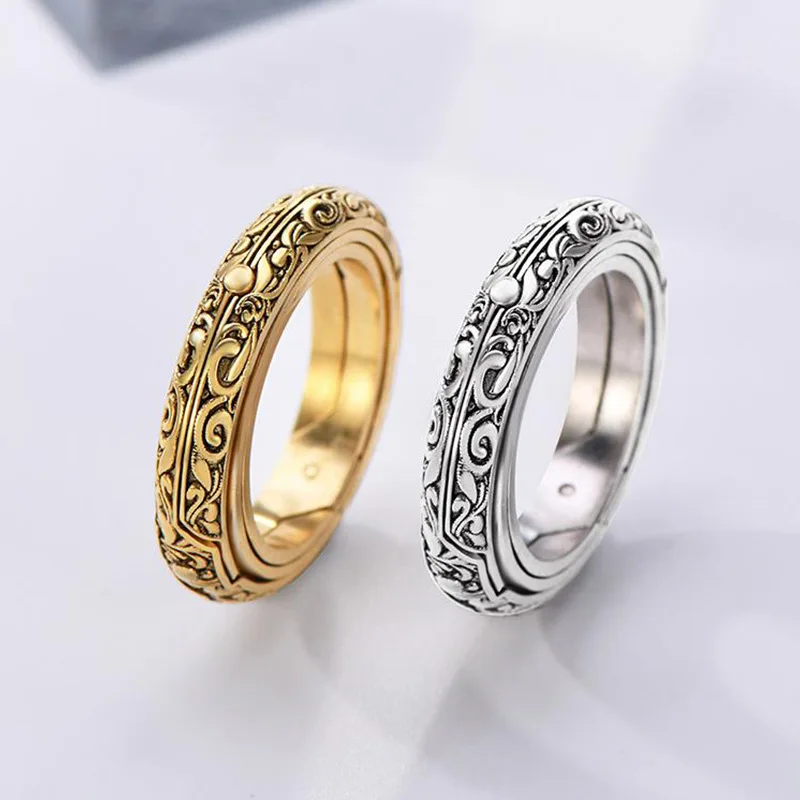 Fashion Openable Astronomical Ball Ring Rotate Sphere Cosmic Planet Choker Rings Couple Ring For Men Women Jewelry Creative Gift