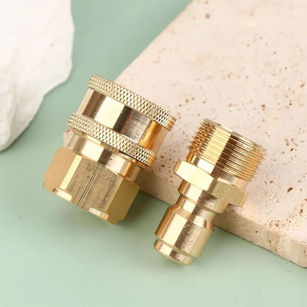 1Set 3/8 M22 Pipe Joint For M22 High Pressure Washer Quick Connect Kits Hose Coupler M22 1.5mm Adapter Set Water Outlet Set