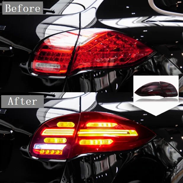 

New LED Streamer Taillights for 2011-2014 Cayenne 958 Rear Stop Brake DRL Signal Plug+Play Retrofit/Upgrade Automotive Accessory