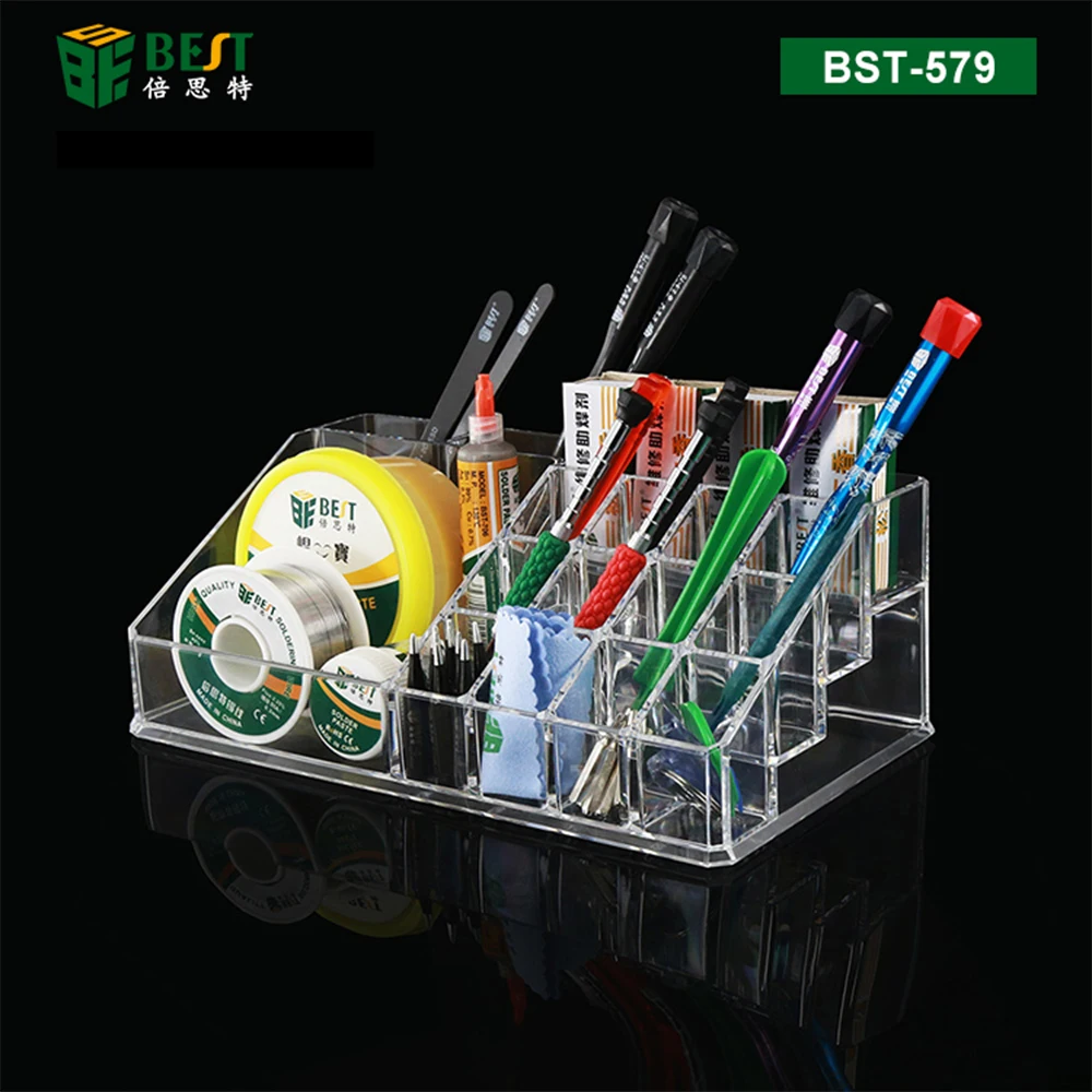 

Multi-function Storage Box Transparent Electronic Component Screws Organizer Container For Mobile Phone Repair Tool