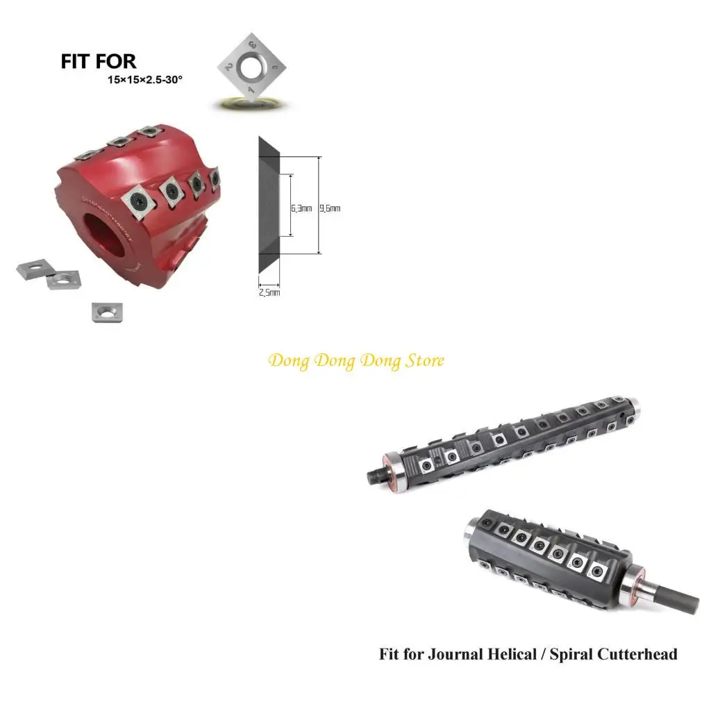 

Inserts Helical Nnives 15x15x2.5mm with Screw for Spiral Helical Planers