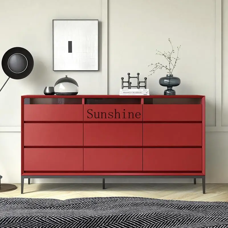 

Italian minimalist paint nine chest cabinet premium modern living room bedroom drawer locker