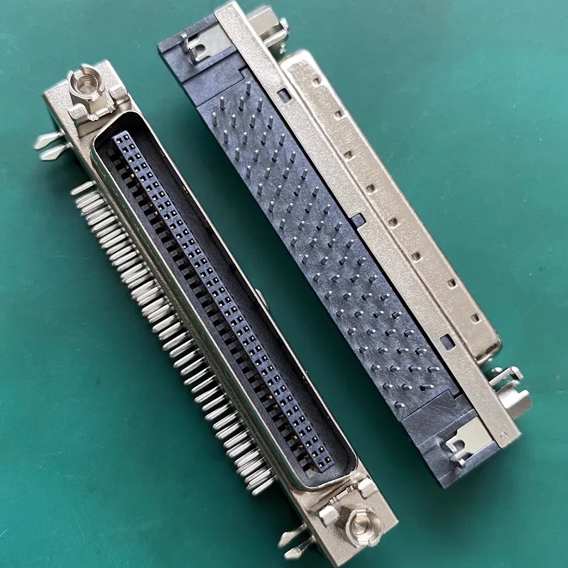 SCSI SCSI-68Pin Welded Plate Male Seat HPCN68 HPCN 68 Core Pin Slot Connector 90 Degree Bend 68P