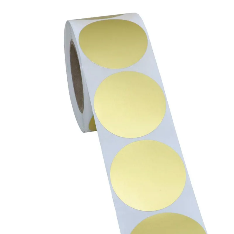 100-500pcs Labels Blank Round Golden Craft Stickers Seal Labels Theacher DIY Stickers For Package Sticker Stationery
