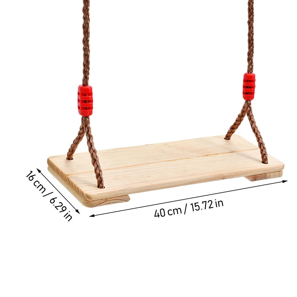 1pc Pine Board Swing Houten Zitting Antislip Nylon Touw Hangende Boomschommels Speeltuin Speelgoed Outdoor Indoor Fun Games