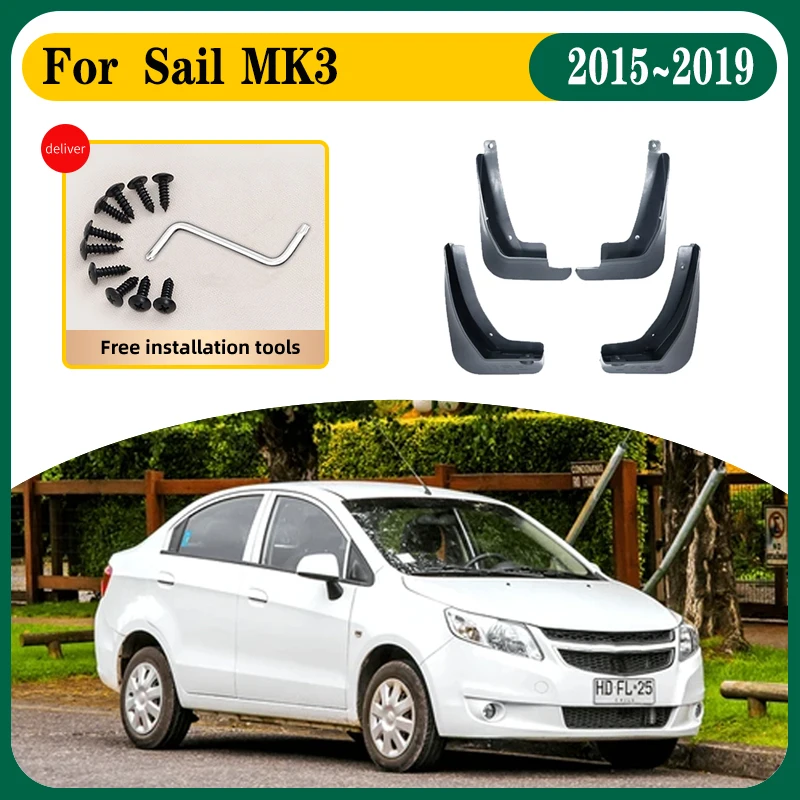 

4Pcs Car Mudguards For Chevrolet Sail 3 MK3 Nuevo 2015 2016 2017 2018 2019 Mud Flaps Splash Guard Fenders Auto Accessories Parts