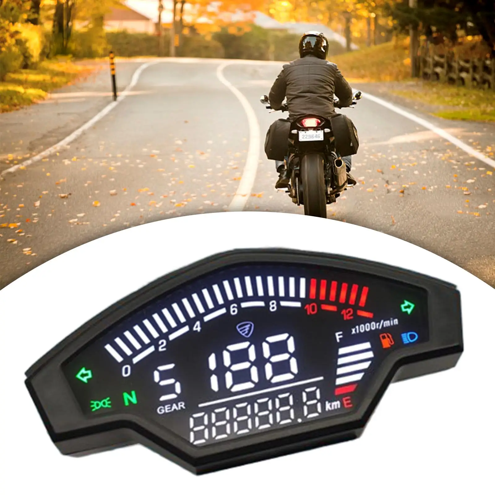 

Motorcycle Speedometer Easy Installation Oil Level Meter Gauge Motorbike