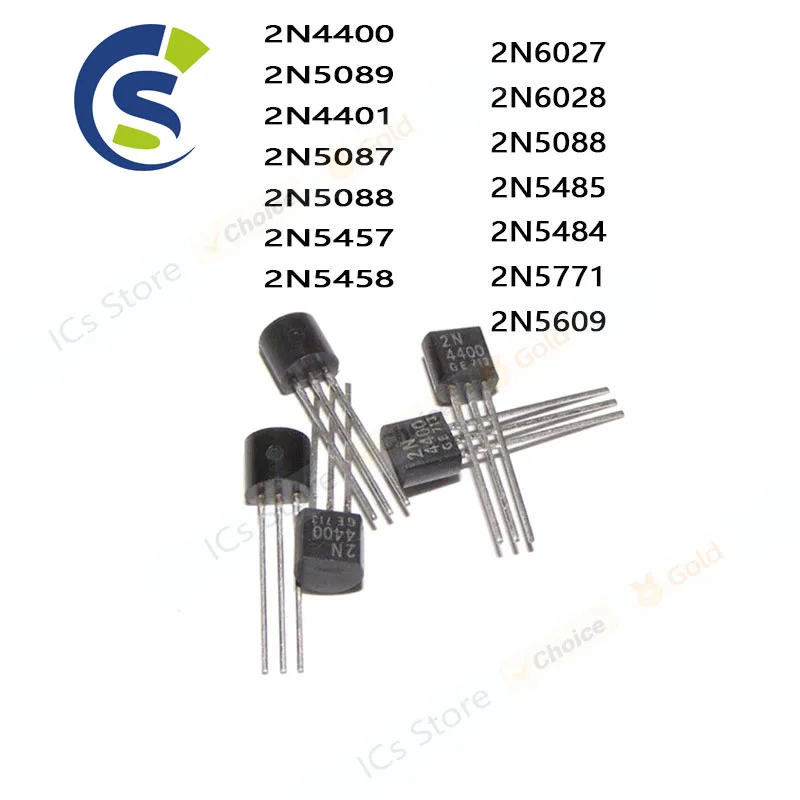 10pcs/lot TO-92 2N4401 2N5089 2N5088 2N5087 2N4400 2N5457 2N5458 2N6027 2N6028 2N5088 2N5485 2N5484 2N5771 2N5609 2N6718 2N6730
