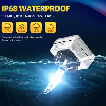 適用於福特福克斯 MK3 2011-2018 年的 CAN 總線 LED 頭燈燈泡,30000 流明,120 瓦,即插即用,氙氣 HID 燈,12V。 10 最佳銷售 福特福克斯3 LED大燈 - №10