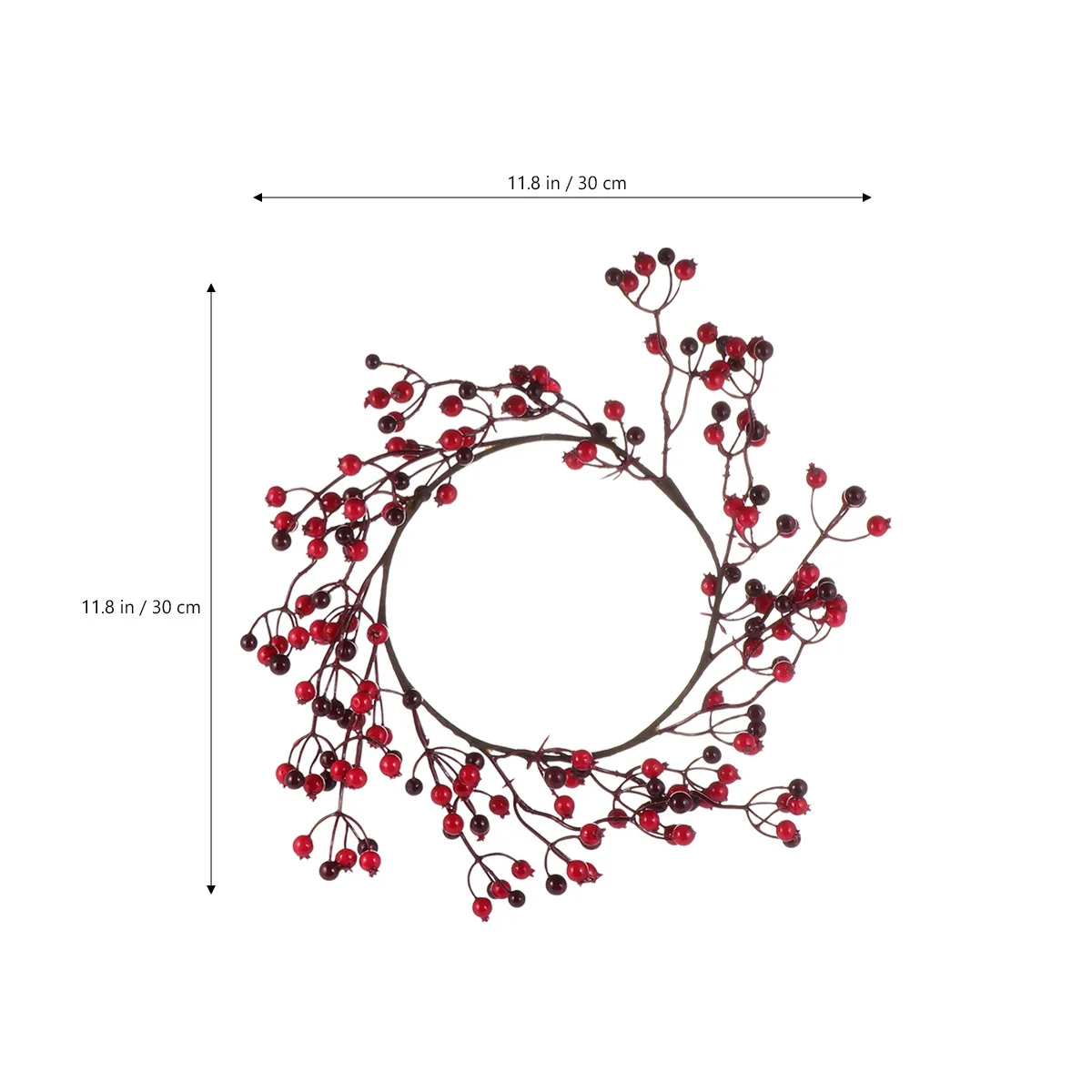 

Simulation Pomegranate Fruit Wreath Artificial Red Berries Pine Cone Garland Green Leaves Holiday Door Decor Xmas Wedding Party