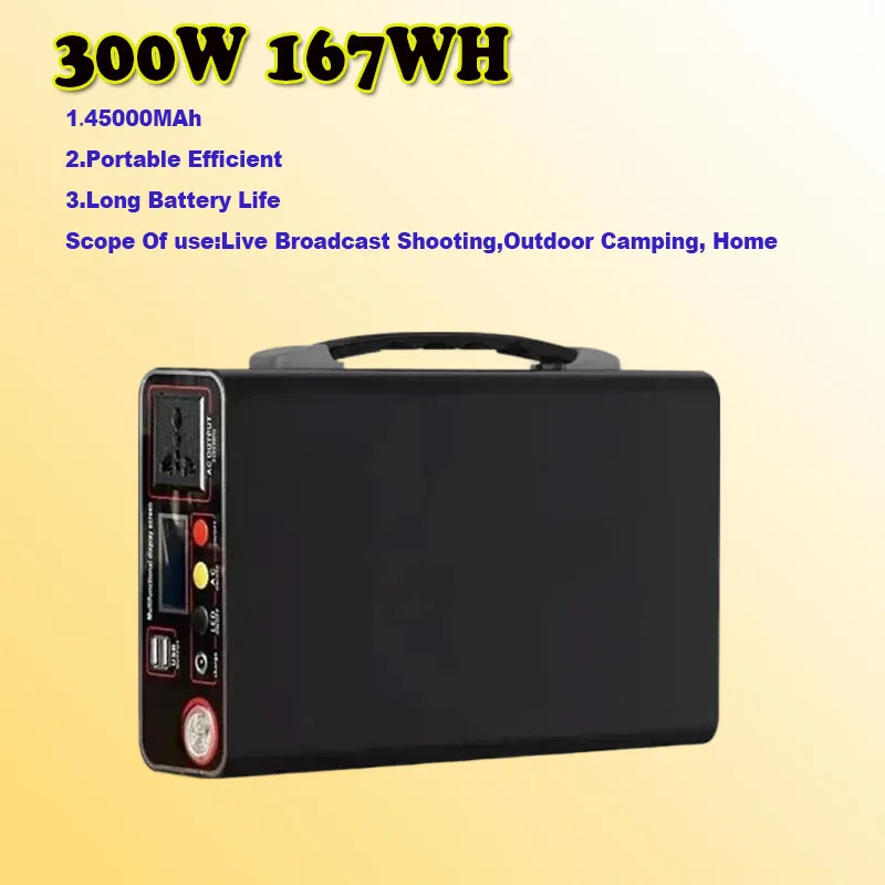 

Портативная электростанция, солнечный генератор 300 Вт, 220 В, открытый кемпинг, аварийный мобильный аккумулятор, 90000 мАч, резервная батарея LiFePO4