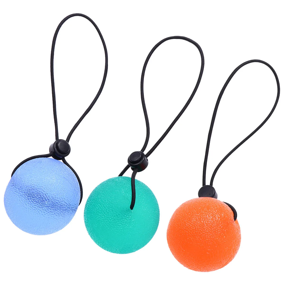 3 قطعة قبضة تعزيز الكرات Tpr المواد البيئية الإجهاد الإغاثة اليد العلاج ممارسة ضغط البيض مع سلسلة لجميع الأعمار #5