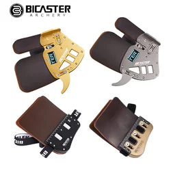 Bicaster Archery Finger Guard Protector High Quality Genuine Leather Fingers Protection Shooting Replacement Accessory