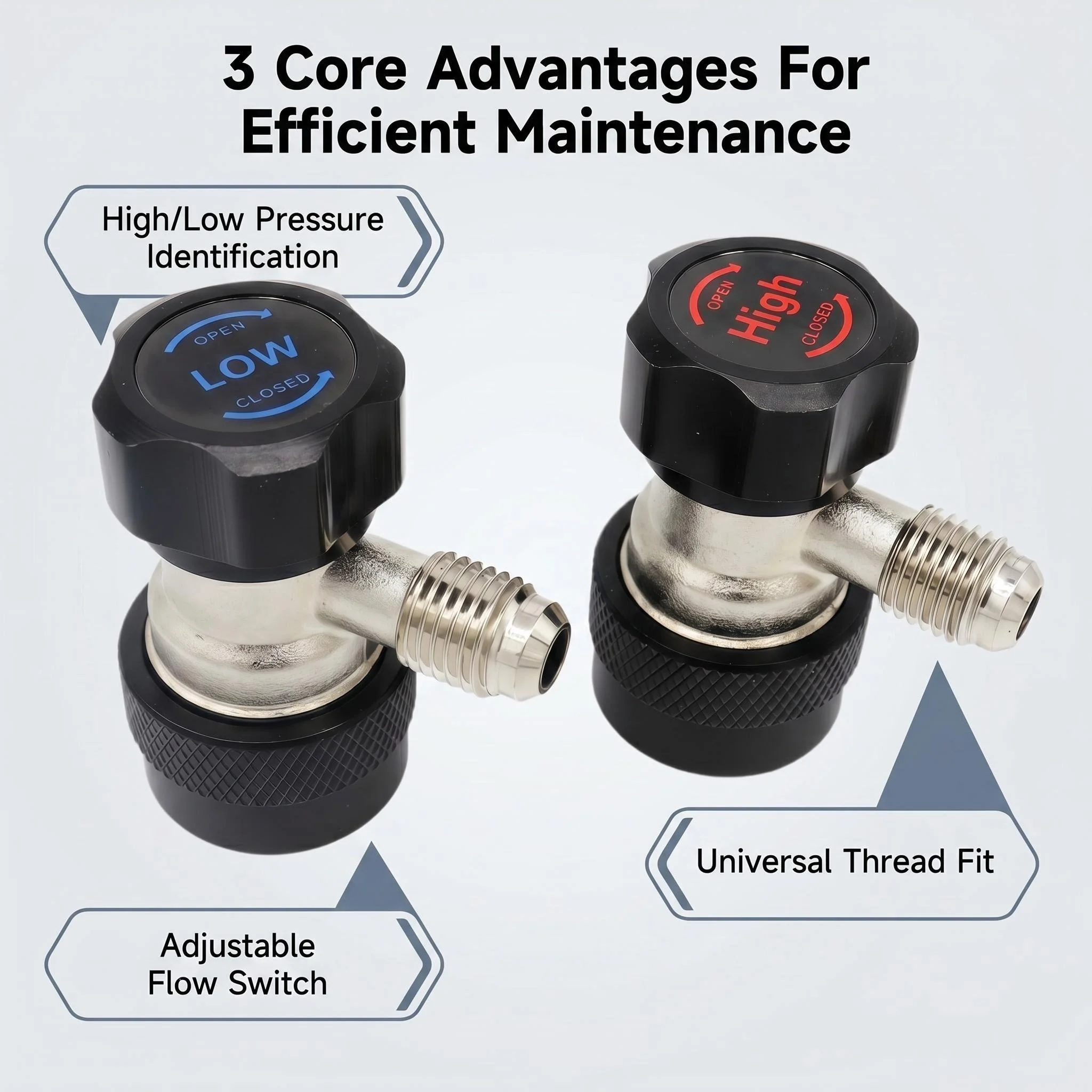 

R134A NEW A/C AC Compressor R-134A Manual Quick Coupler Adapter Air Condition 1/4 SAE Connectors Accessories