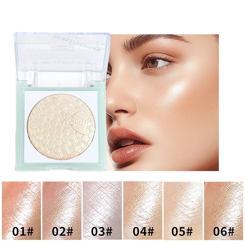 Highlighter Shading Powder Palette Natural Nude Pearlescent Fine Lightning Rouge Blush Contour Pressed Powder Illuminator Makeup