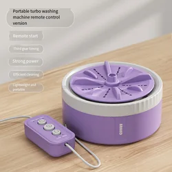 Mini lavadora portátil con control remoto para el hogar, máquina de lavado con USB, giratorio, Turbo Fruit, ultrasónico, para ropa, cocina, viaje