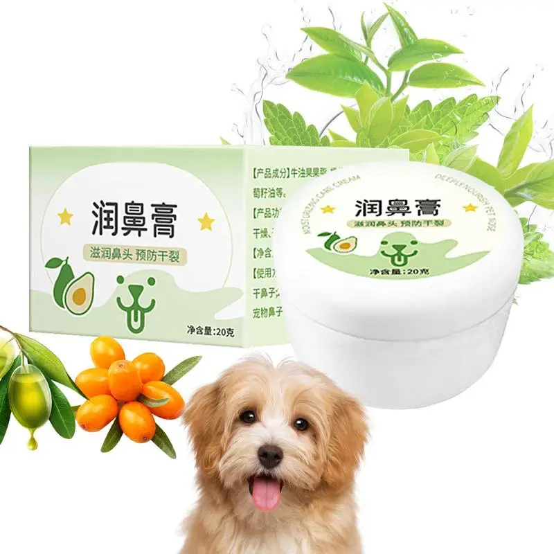 Dog Balm For Paws And Nose Avocado Nose Cream For Dogs 20g Dog Nose Healing Cream Butter Natural Dry Nose Relief Dog Nose Balm