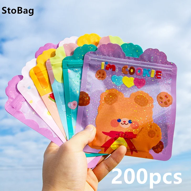 

StoBag Snacks Portioned into Plastic Self-sealing Bags Candy Pouch For Valentine’s Day Baby Shower Kids Birthday Party Gift Bags