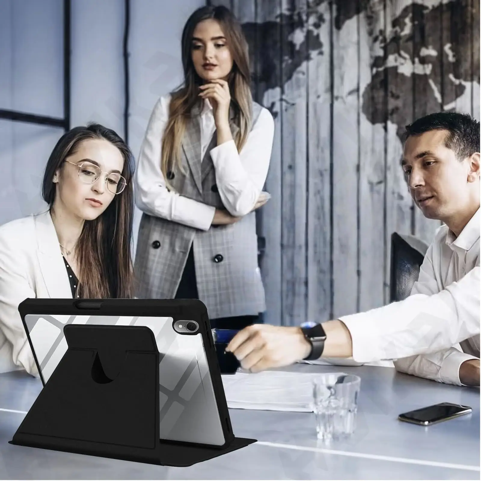 Obrotowe etui na Huawei Matepad SE 11 2024 11.5 2025 Pro 12.2 z uchwytem na rysik, ochronne etui z funkcją podstawki obracanej o 360 stopni, automatyczne włączanie/wyłączanie ekranu. — zdjęcie produktu 5
