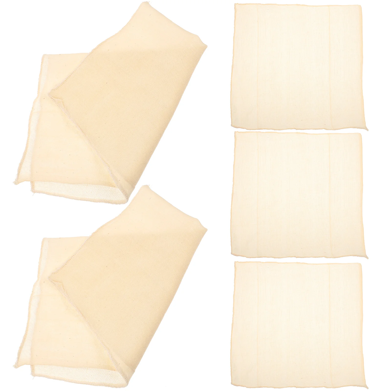 

5 Pcs Pure Cotton Gauze Organic Cheese Hemmed Cloth Filter Tofu Cheesecloth Reusable Fabric Muslin for