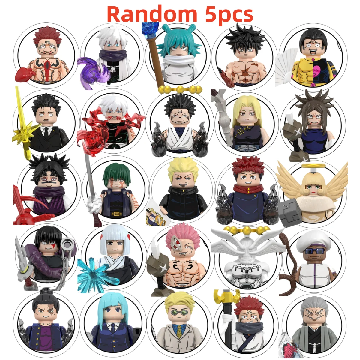 Blind Box WM6201 WM6202 WM6139 WM6140 Jujutsu Kaisen Bouwstenen Mini Action Figure Itadori Yuji Gojo Satoru Ryomen Gift en Y