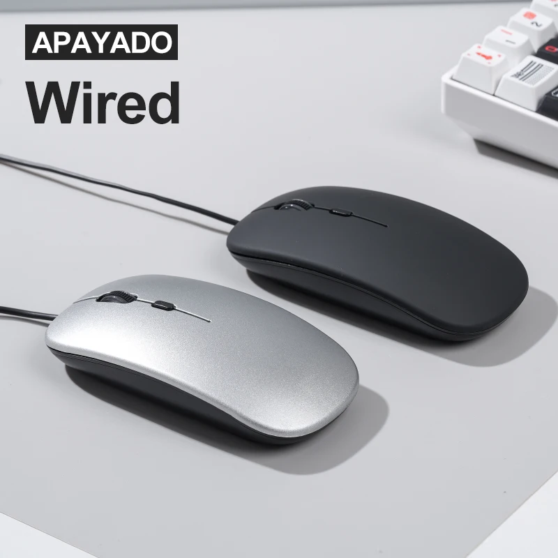 APAYADO T5 USB Wired Office Mouse Silent Mini Computer Mouse 3 DPI Settings 800 1200 1600 Plug and Play for Laptop Desktop PC view 5