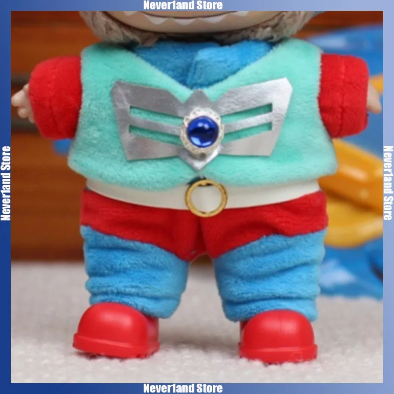 جديد Labubu الملابس الكرتون عمل كامين شين تشان قبعة Weskit الأحذية 5 قطعة مجموعة صغيرة أفخم دمية الملابس موضة إكسسوارات دمي