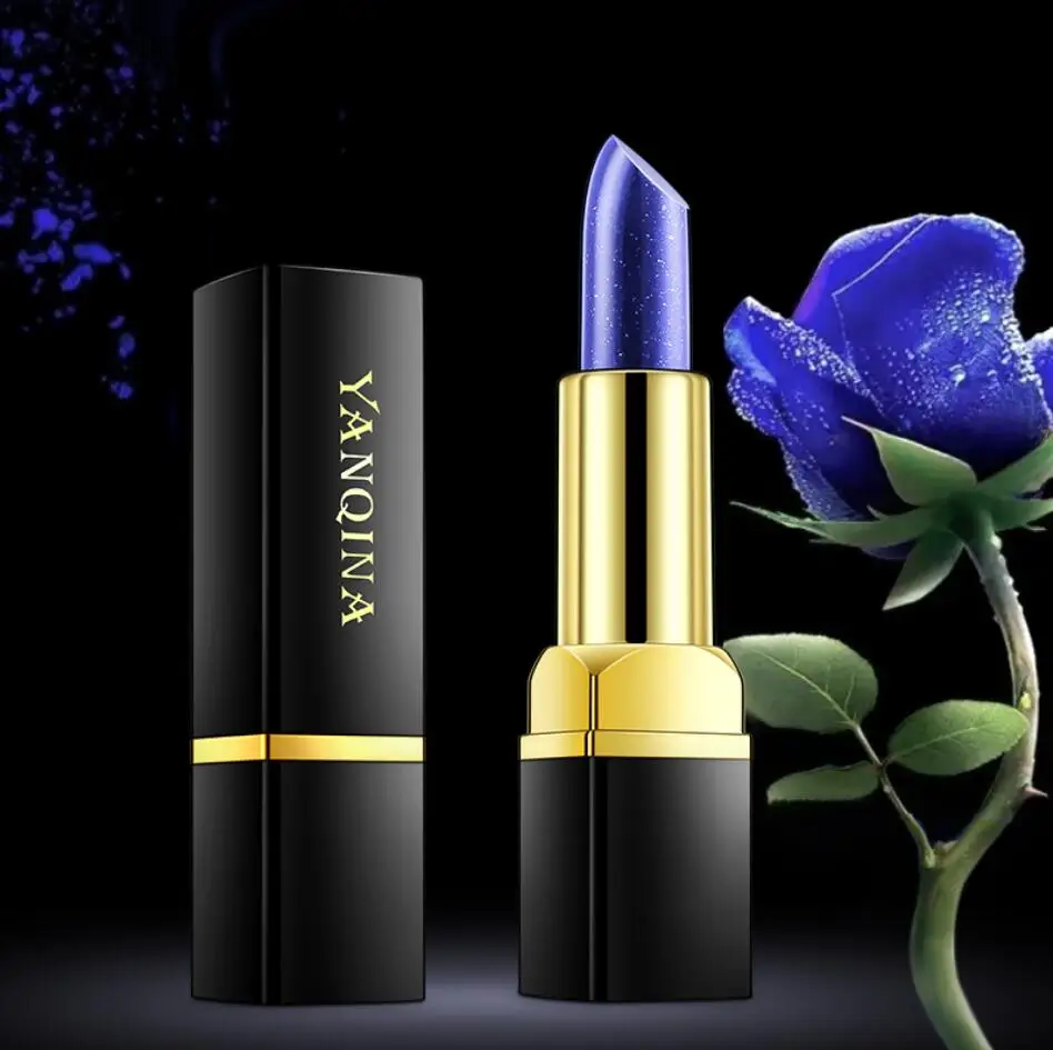 Blue Rose Temperature Color Changing Lip Moisturizing Natural Balm Base Makeup Long Lasting Beauty Sexy Shiny Lipstick T2299