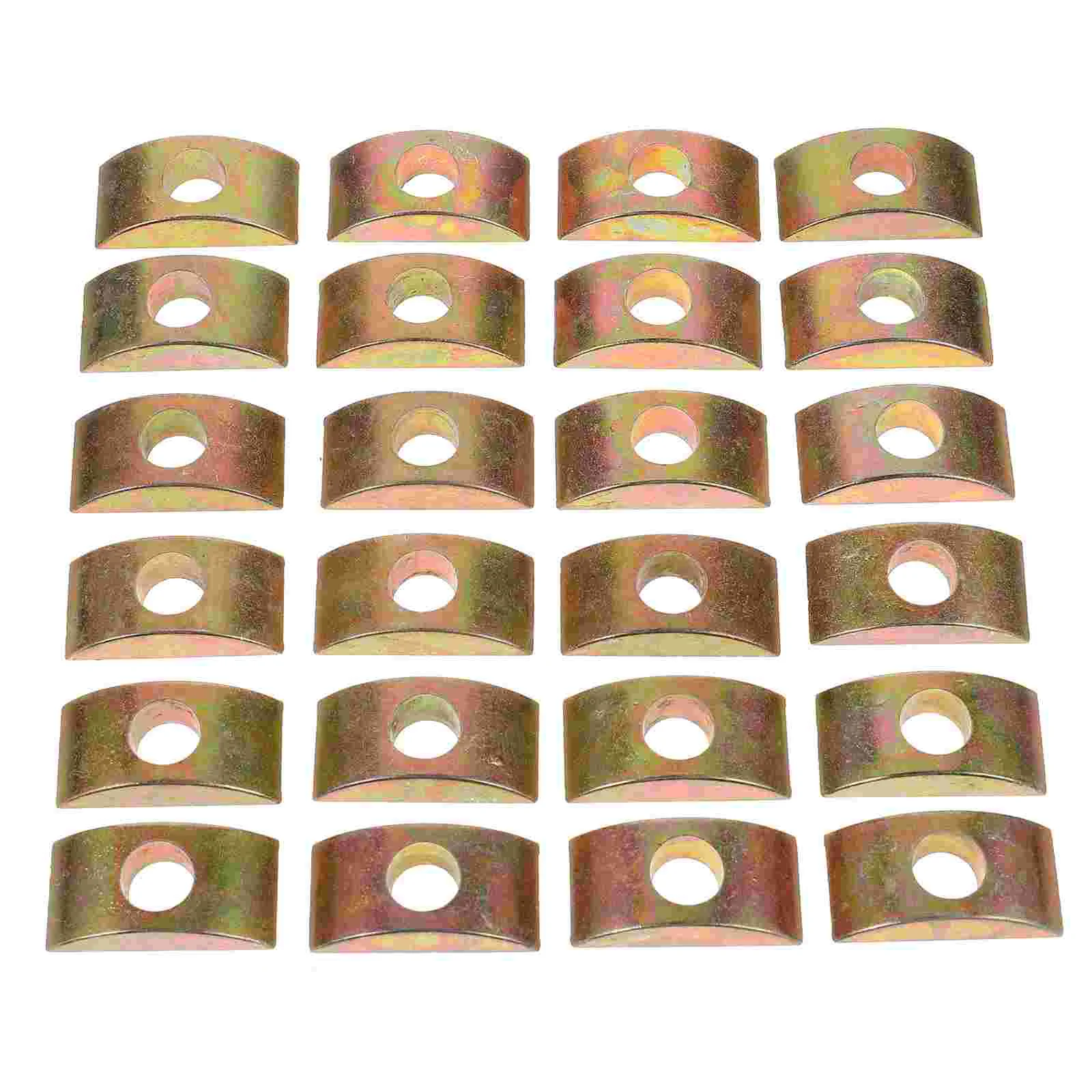 Gaskets for Furniture Nut Metal Half-moon Pad Four-in-one Connector Plastic Shaped Staircase Semicircular Accessories (25pcs)