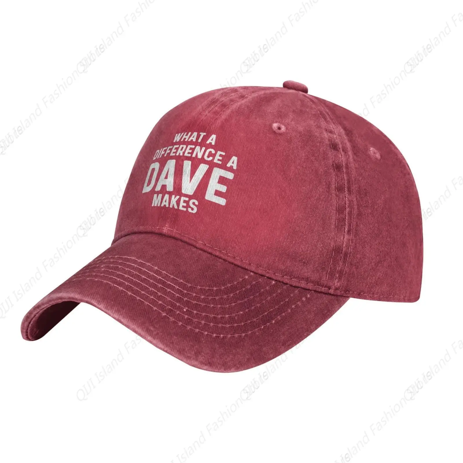 What A Difference A Dave Makes Baseball Cap Spring Autumn Visor Cap Hip Hop Washed Cotton Casquette Distressed Denim Hat Sports