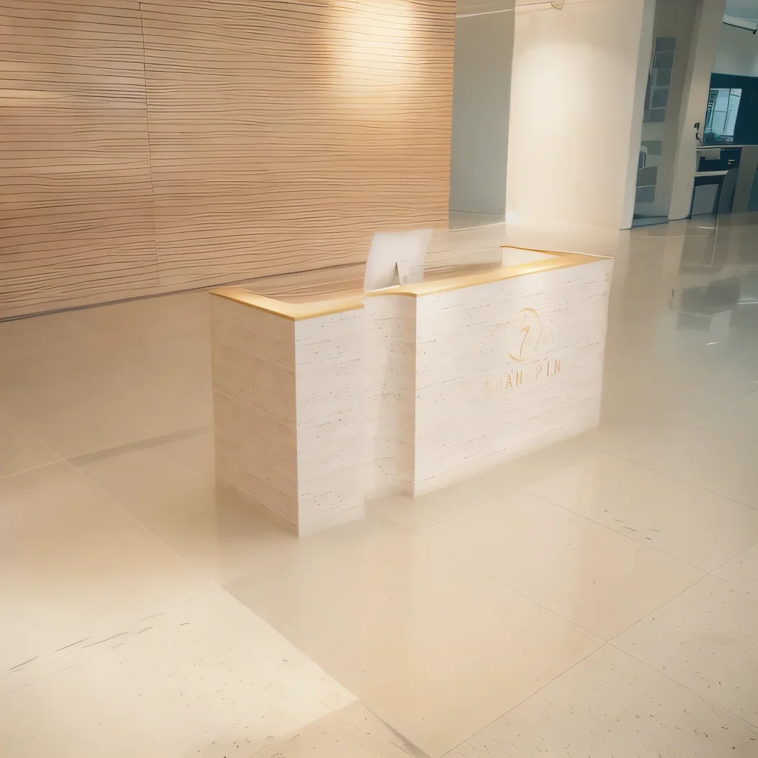 

Reception Desk Furniture Hairdressing Pulpitos Churches Clothing Store Display Table Counter Escritorio Church Beauty Front