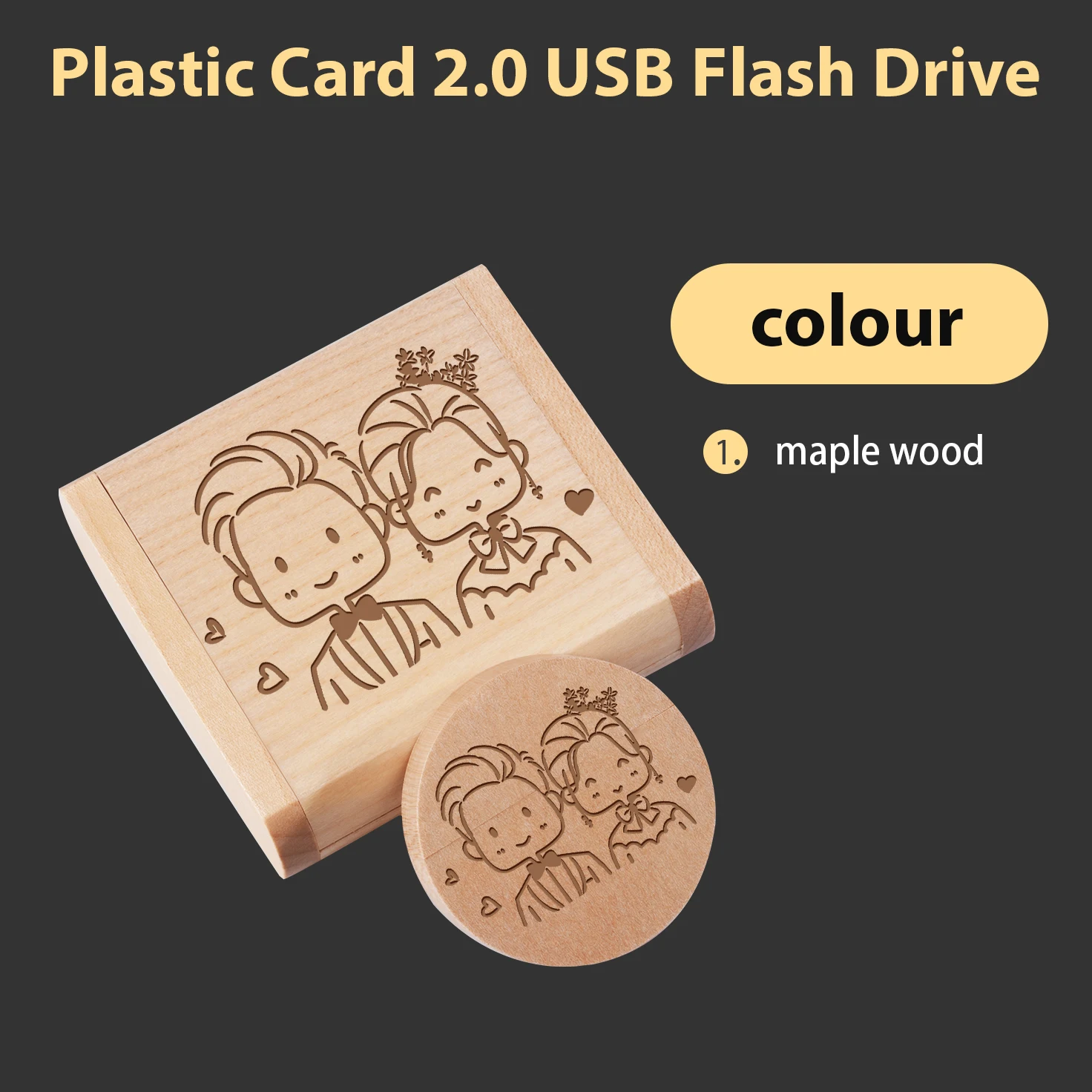 

USB-флешка USB 3.0 из дерева, круглая, 128 ГБ, с возможностью нанесения логотипа, 64 ГБ, 32 ГБ, флеш-накопитель, устройство хранения данных, деревянная коробка