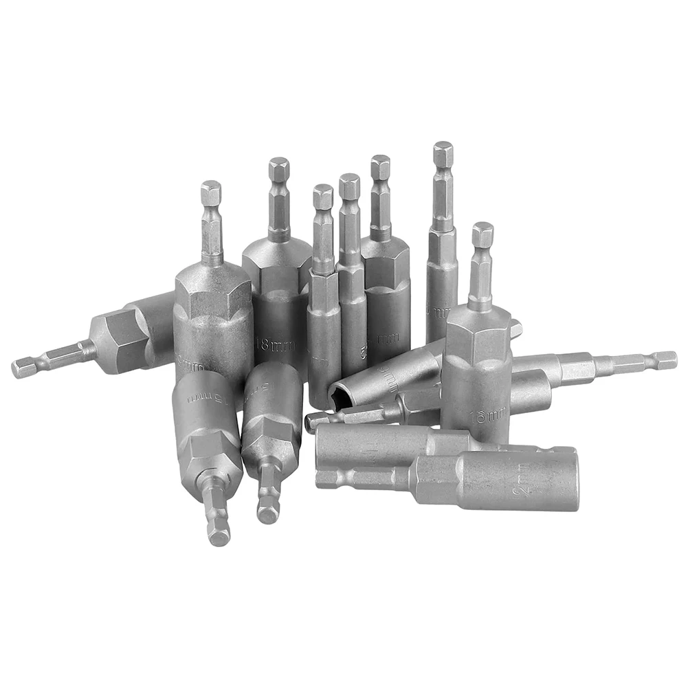 

Tough Chrome Vanadium Steel 15 Piece Hexagon Socket Adapter Set Equipped with Magnetic Features for Easy Handling
