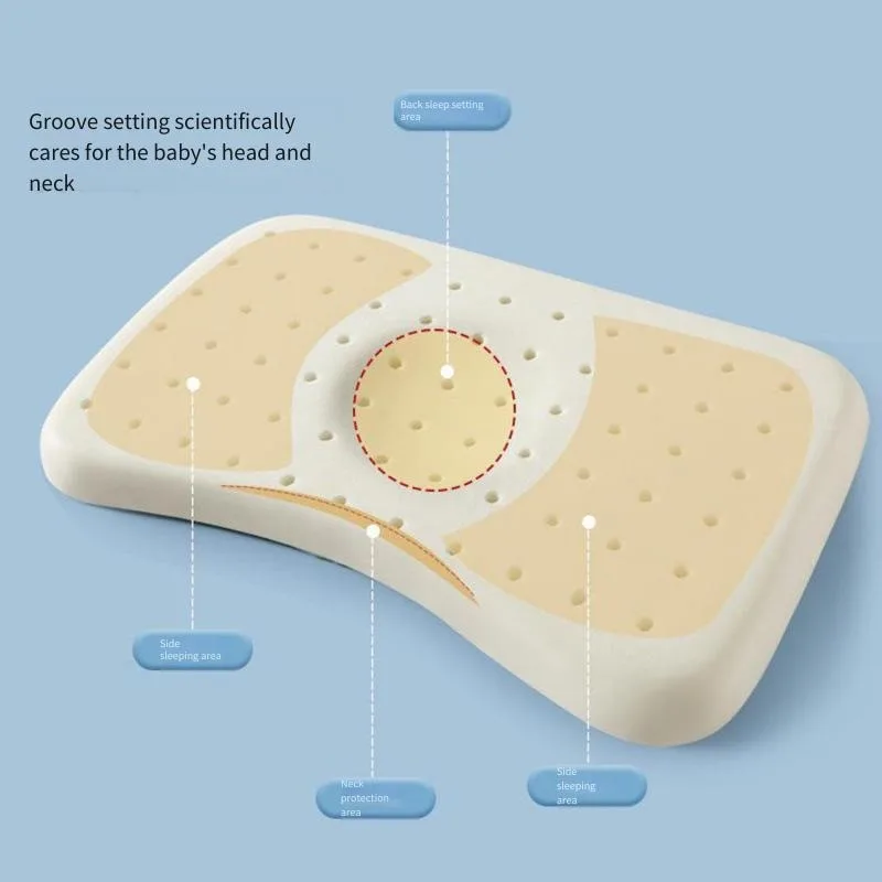 Детская подушка для детей от 0 до 3 лет, летняя впитывающая пот дышащая детская подушка, защитная подушка для сна с полым вырезом и позвоночником