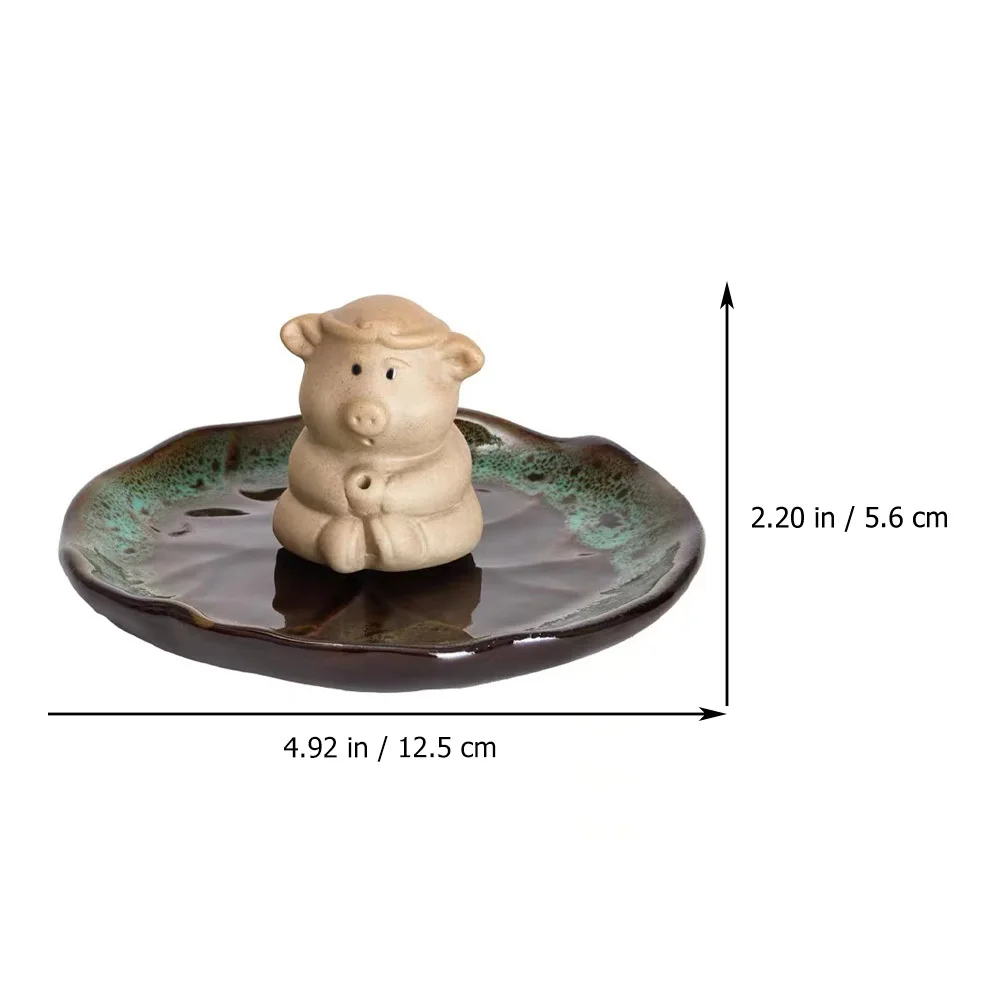 

Decorative Incense Holder Home Desktop Aroma Censer Wear-Resistant Wide Application Scenes Pig Design Censer