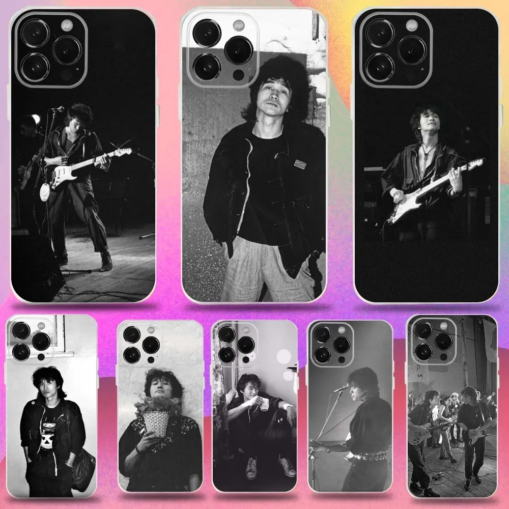 

Y-Yinuoda V-Viktor Tsoi Phone Case For iPhone 16,15,14,13,12,11 Pro,Max,Plus,X,XS,XR,SE,Mini Transparent Silicone Soft