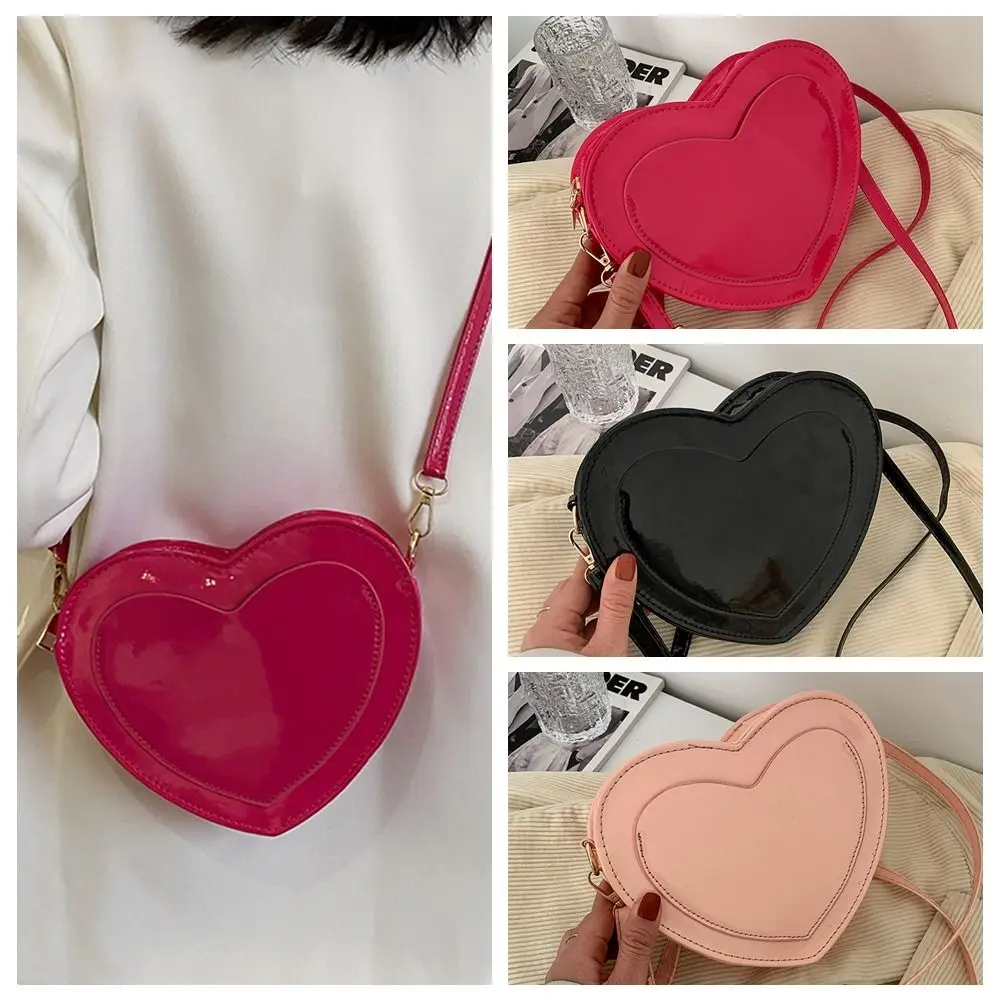 

Love Heart Peach Heart Shaped Handbags Pu Leather Pink Pu Leather Crossbody Bag Shoulder Bag Coin Purses