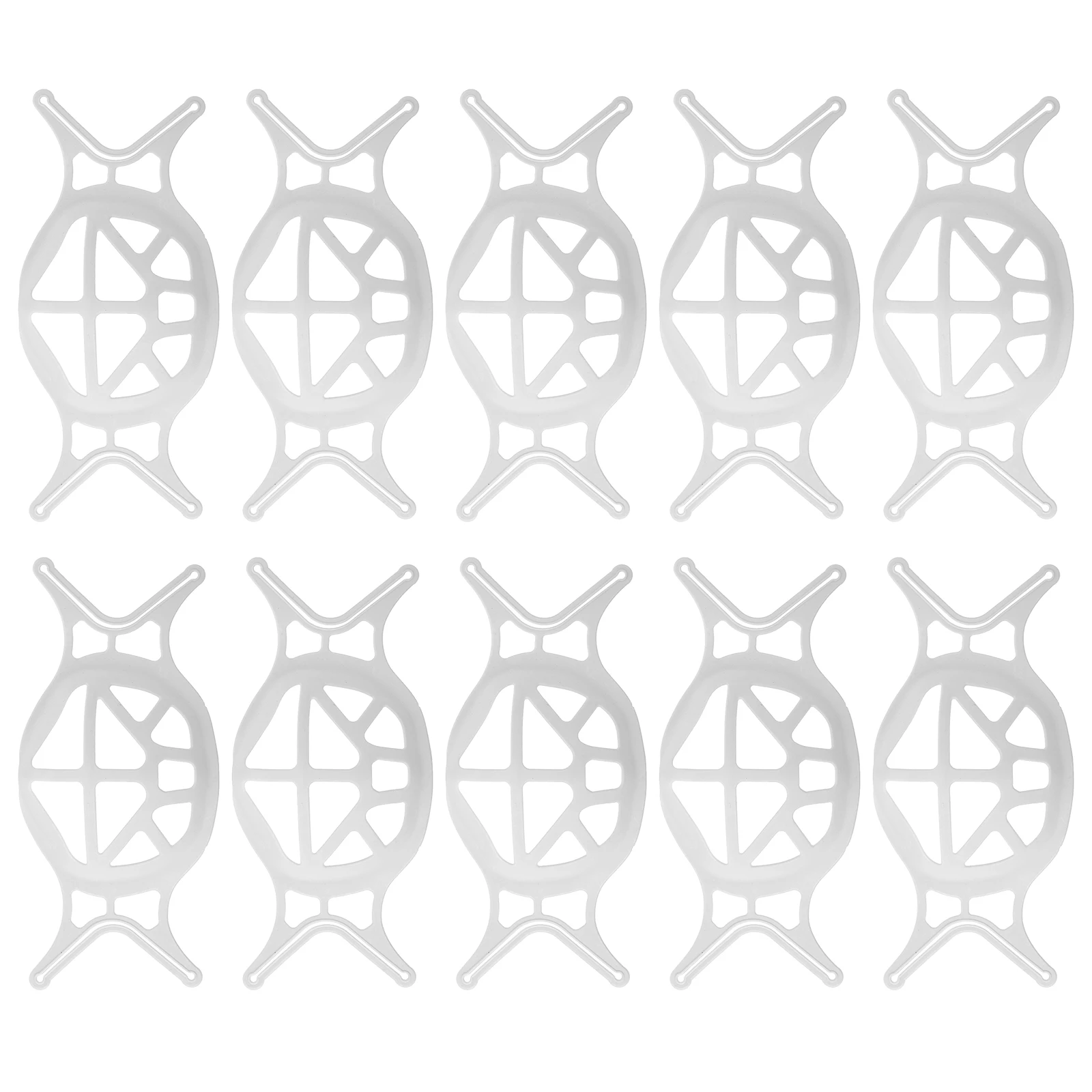 

10pc Mask Holder White Plastic Lightweight Reusable Inner Bracket for Mask Face Support Frame Anti Suffocation