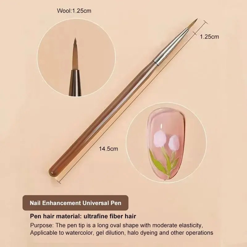 9 piezas de pinceles para uñas UV gel, delineadores para pintar, herramientas de dibujo para diseño de uñas y exhibición de puntas 5
