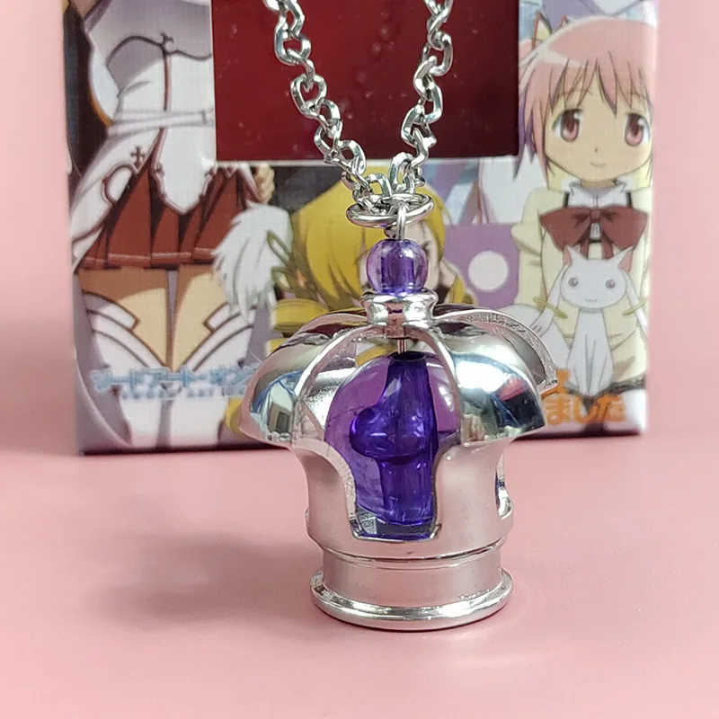 Kaname Madoka Popular Game Peripheral Accessories Necklace Amethyst Gem Pendant Cosplay Costumes DIY Props Fashion Cute Jewelry
