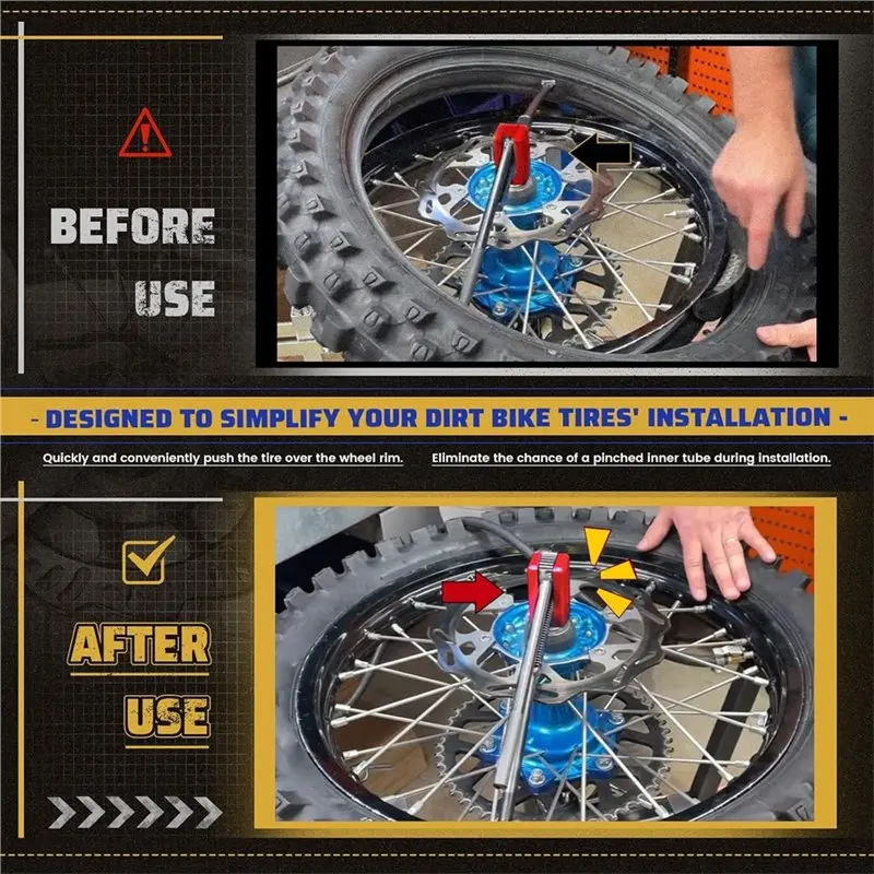 NEW-For Dirt Bike Tire Changing Tool Kit For 16- 21 Inch Wheels, Portable Changer Mounting Tool For Dirt Bikes, Motocross,