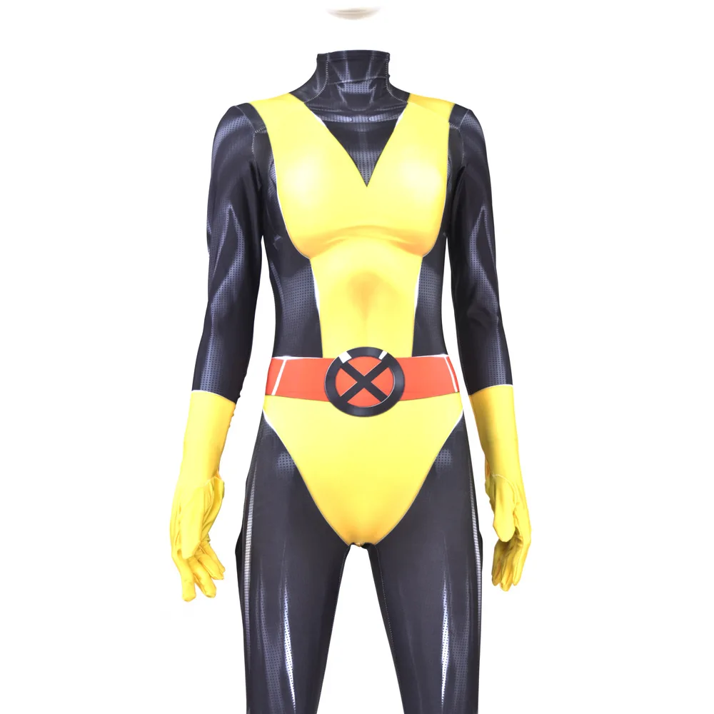 Kitty Pryde Superheld Cosplay Kostüm Halloween Anzug Zentai Bodysuit Party Overalls