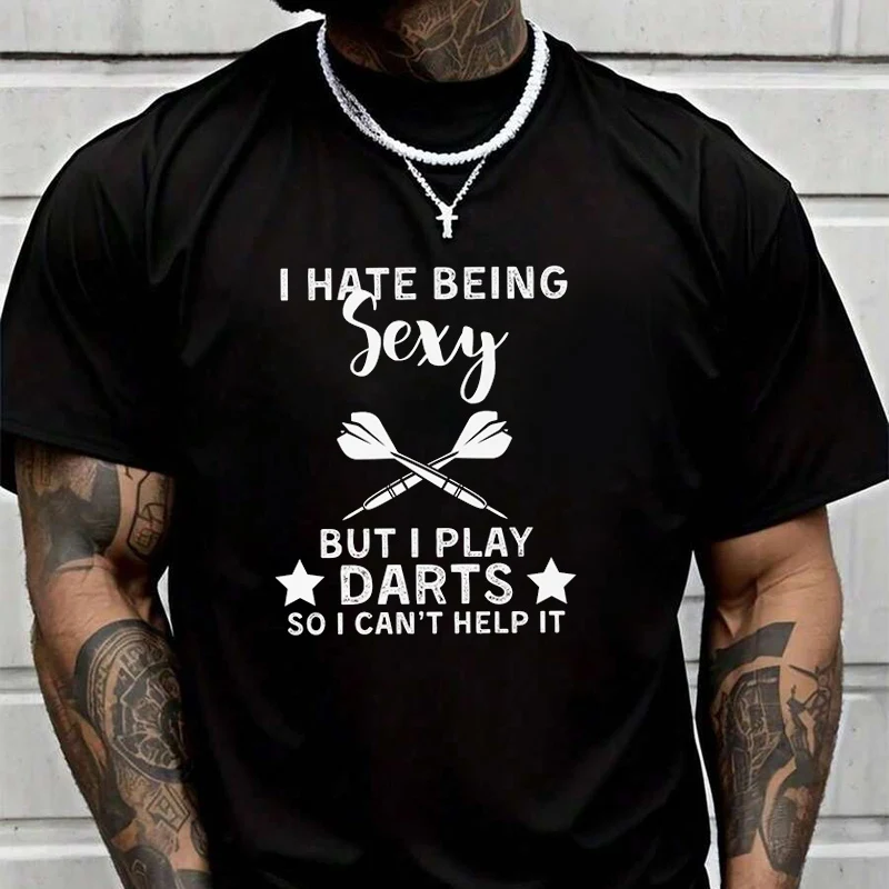 

Забавная футболка с креативным принтом Dartdesign, летняя повседневная футболка с короткими рукавами, уличная одежда для мужчин и женщин, свободная футболка