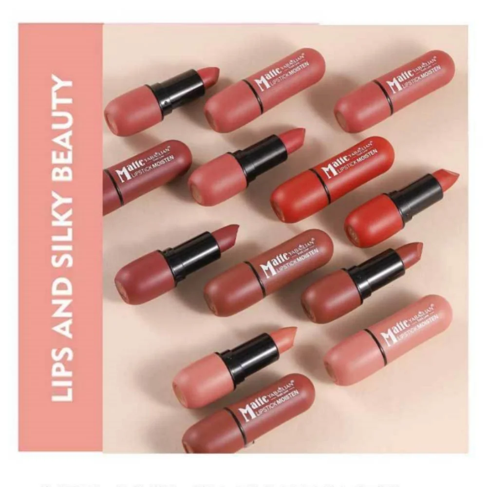 أحمر شفاه غير لامع 6 ألوان: أحمر شفاه مخملي ناعم مقاوم للماء، أحمر شفاه لامع يدوم طويلاً، مكياج علوي #6