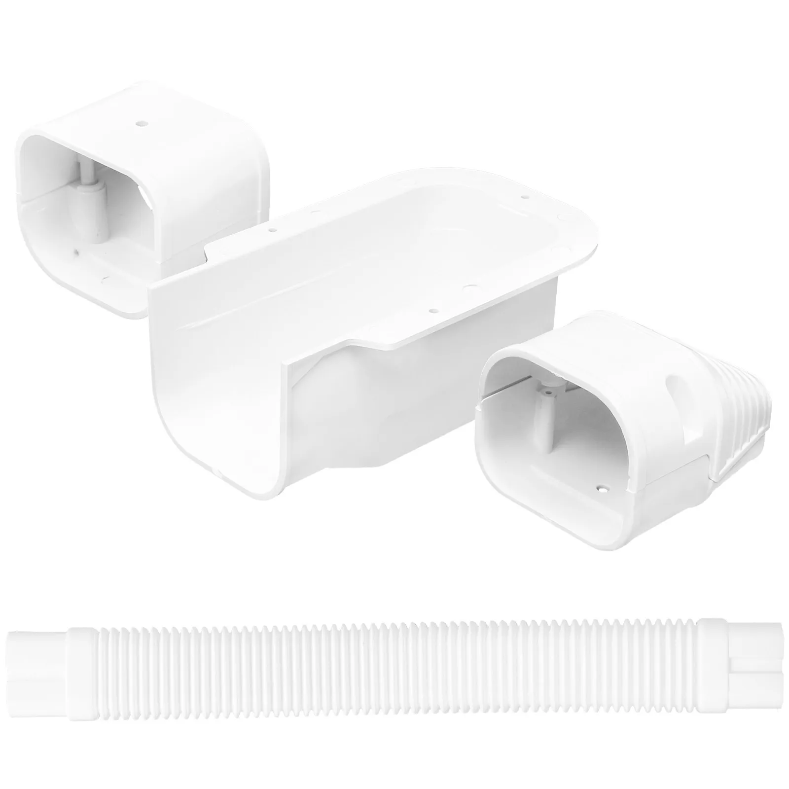1Set Tubing Cover for Mini Split Air Conditioner Heavy Duty Plastic Line Set Cover Ac Pipe Protector Modern Home Decor view 2