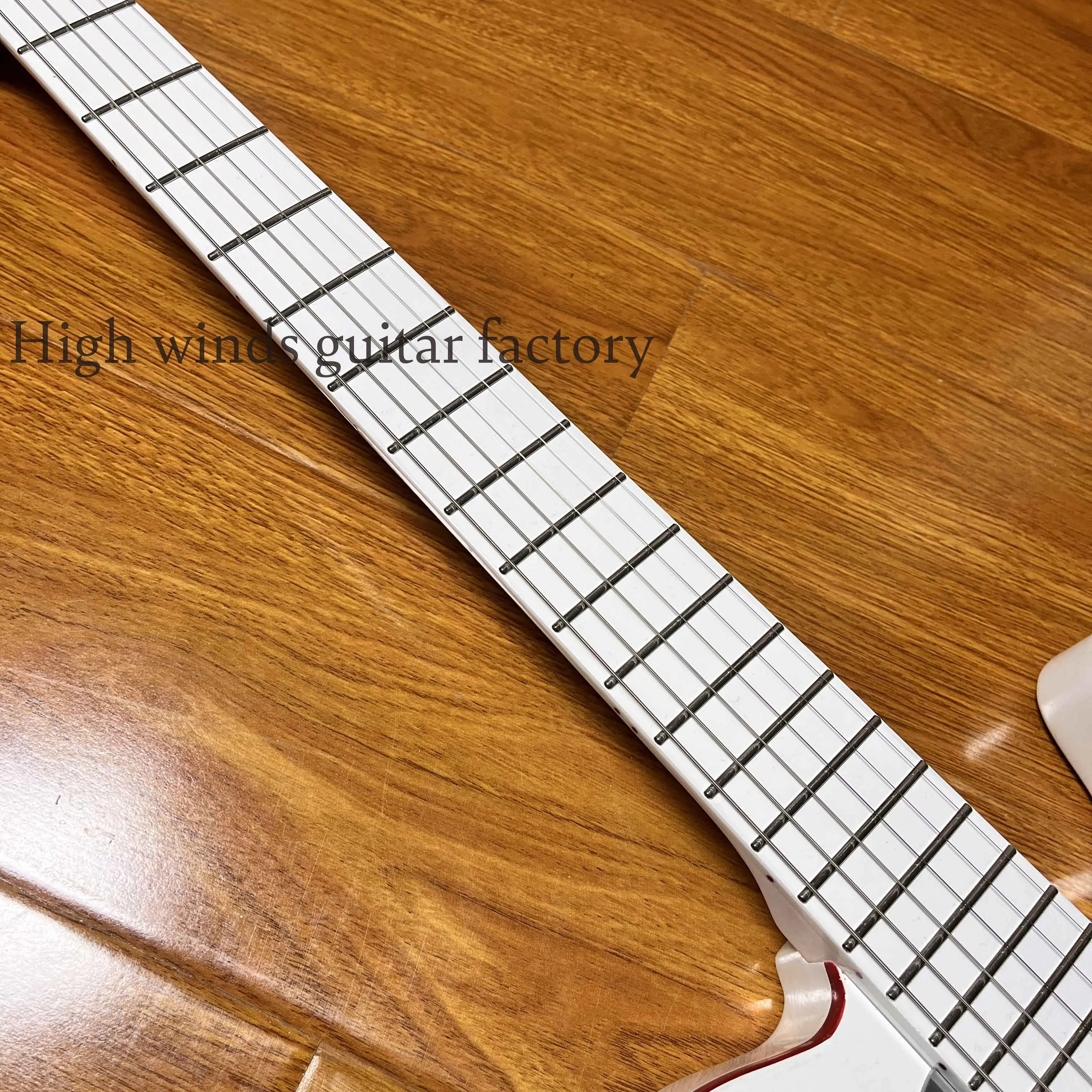 Maple Neck White TL electric guitar HH Open Pickup, Chrome, hardware, solid body -