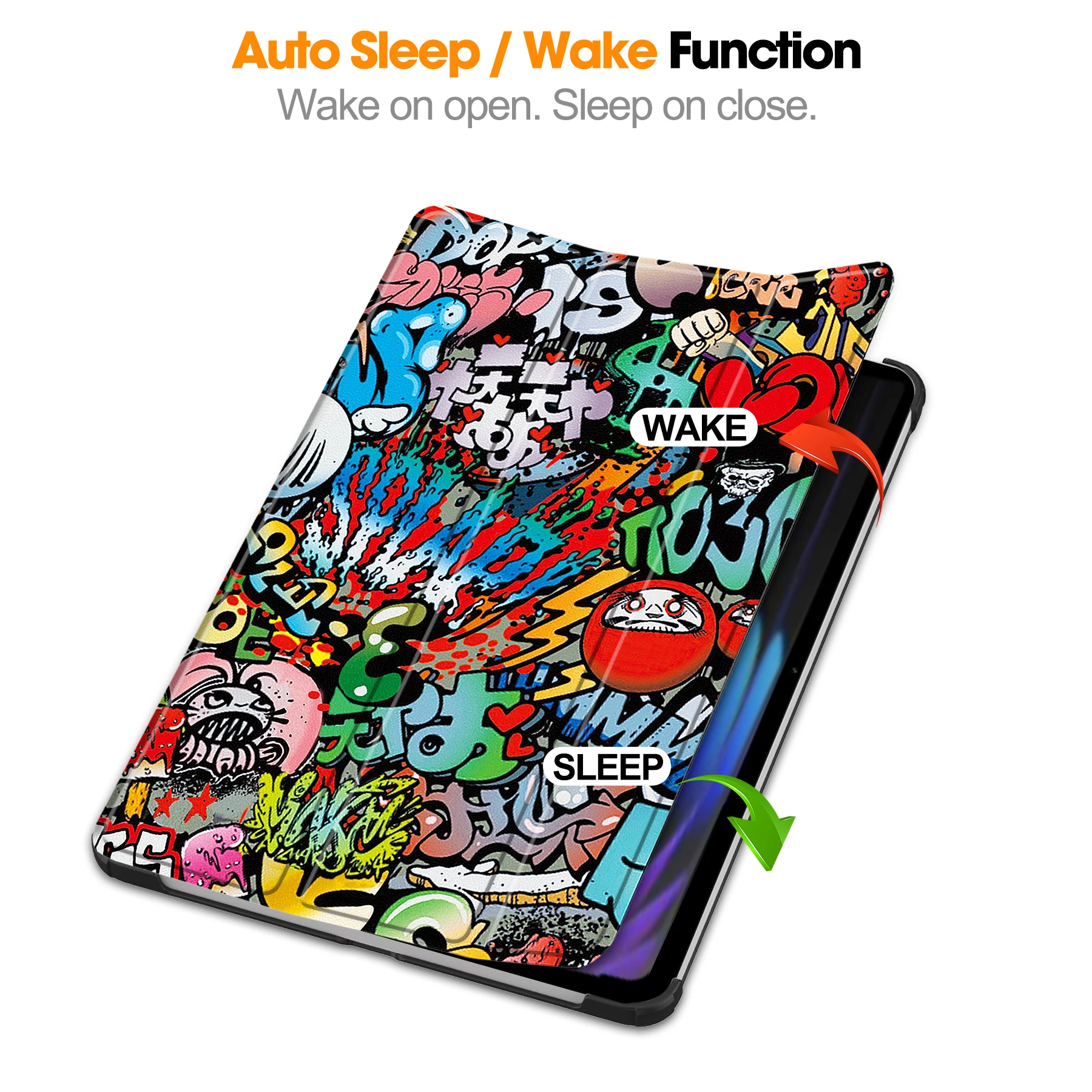 Cute Painted Smart Case For Official Xiaomi Pad 7 Pro 2024 11.2 inch Luxury PU Leather Fold Stand Cover Kids Funda Auto Sleep