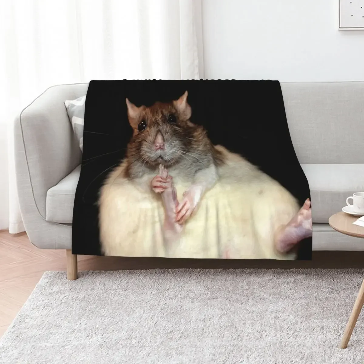

Cute rat Throw Blanket christmas gifts Travel For Baby Comforter Blankets