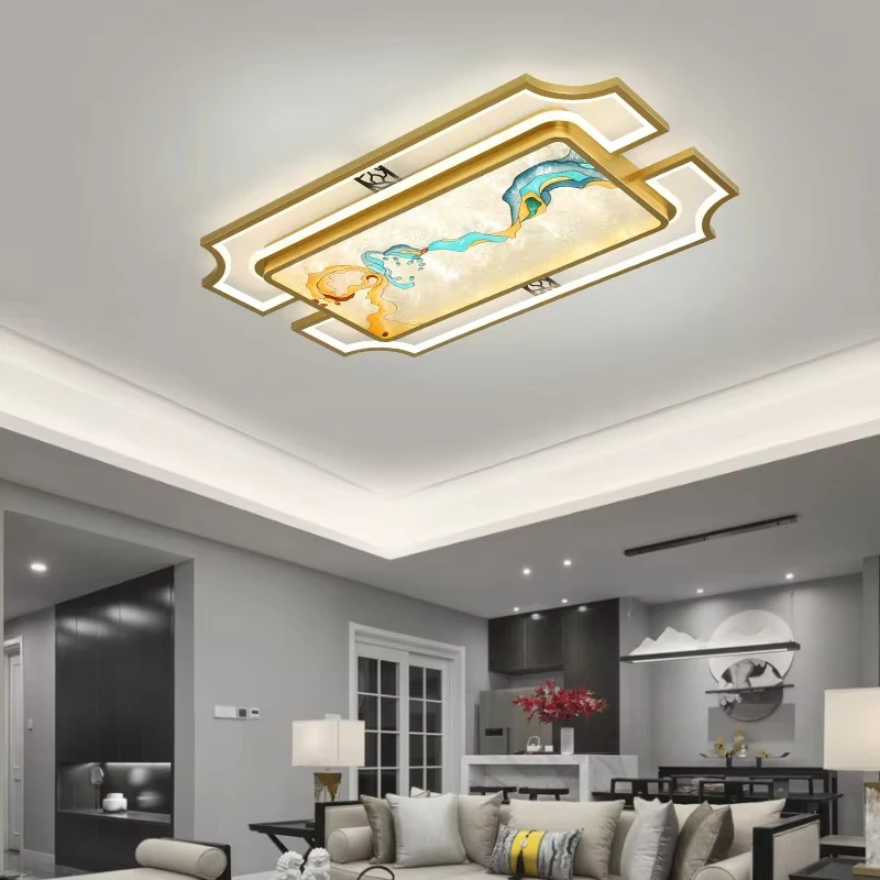 Modern Simple Living Room Ceiling Lights New Enamel Color Ceiling Lamp Atmosphere Bedroom Home Indoor Decor LED Light Fixtures