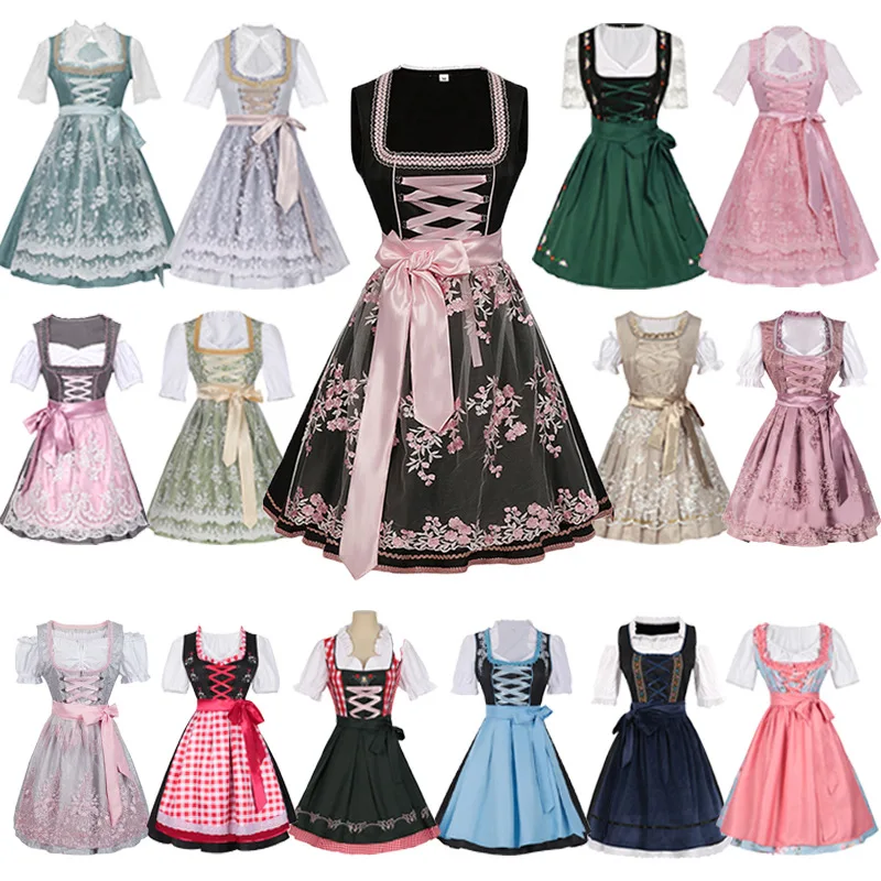 

2025 New! Bavarian - style Women's Suspender Pants Set for Oktoberfest & Halloween - Carnival - ready, Multiple Sizes Available